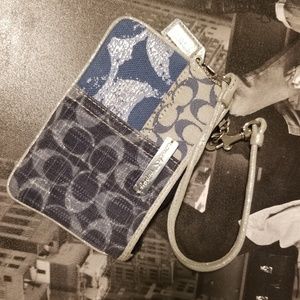 Coach × Poppy Denim Wristlet